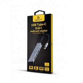 Gembird  USB Type-C  5in1 Adapteris HDMI USB 2.0 USB-C USB 3.1