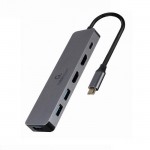 Gembird  USB Type-C  3in1 Adapteris 2xHDMI USB-C 3xUSB 3.1
