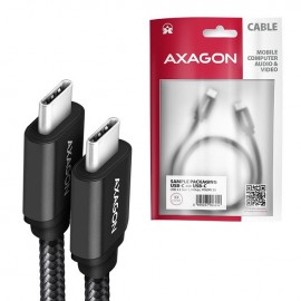 AXAGON Cavle USB-C TO USB-C 1M 60W/HQ BLACK