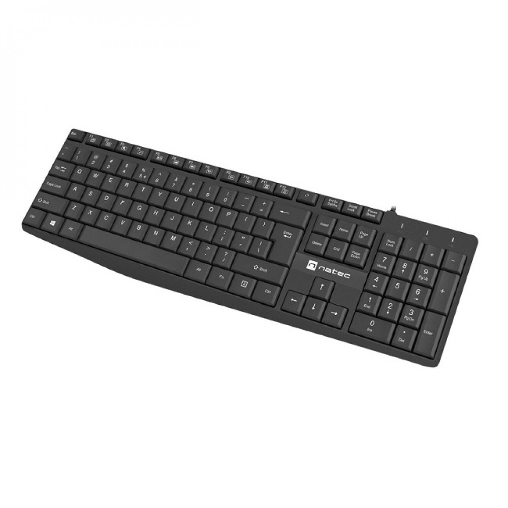 NATEC Keyboard Nautilus US Slim Black