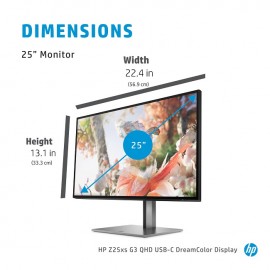 HP Z25xs G3 25" 2560x1440 IPS QHD Monitors