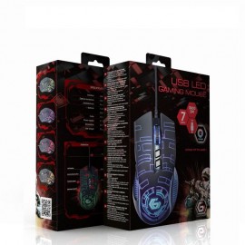 Gembird MUSG-RGB-01 Gaming Black Optical Mouse